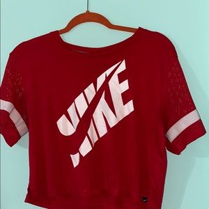 Red Nike Crop Top